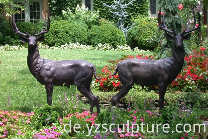 bronze deer statue 